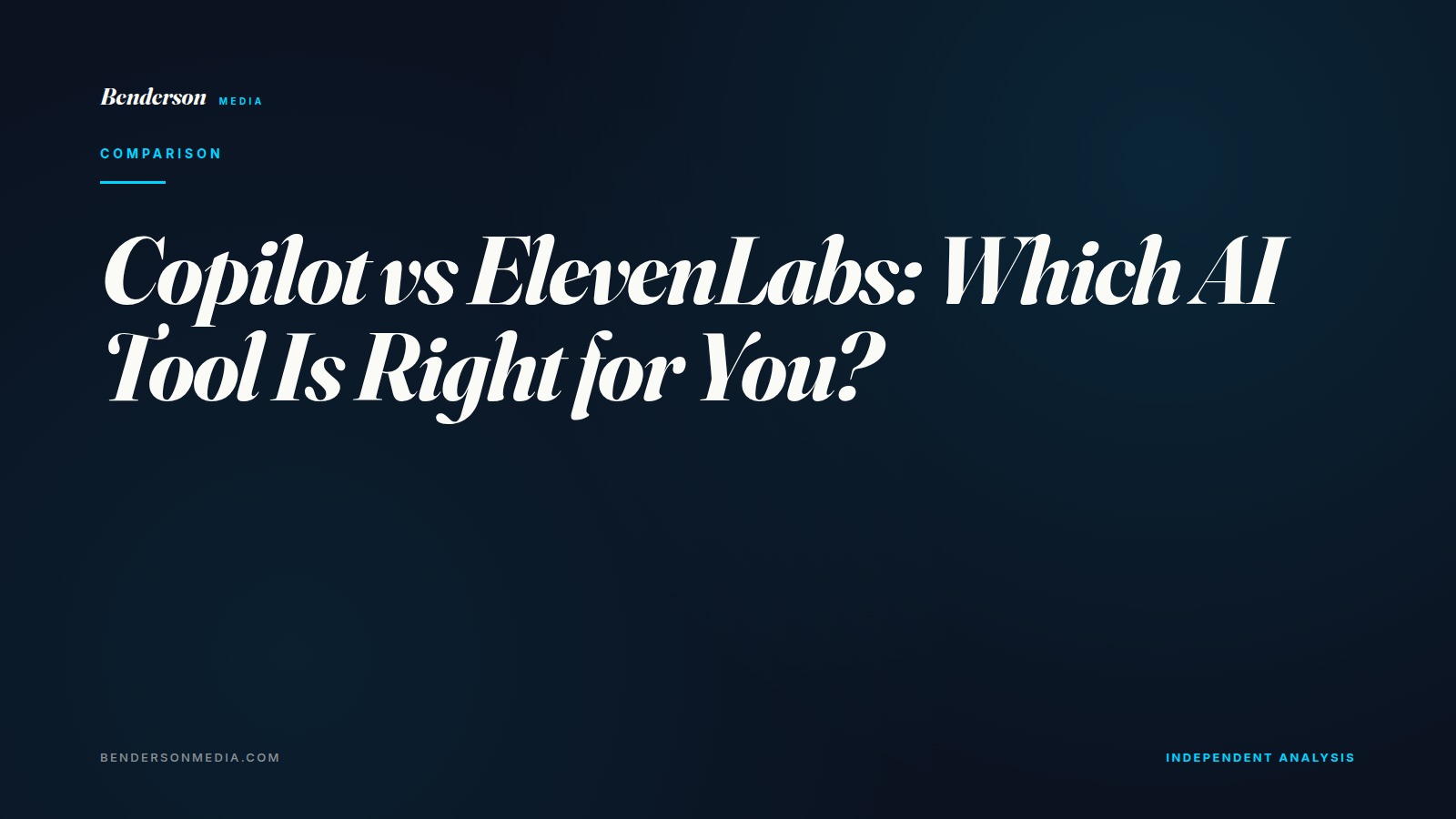 Copilot vs ElevenLabs: Which AI Tool Is Right for You?