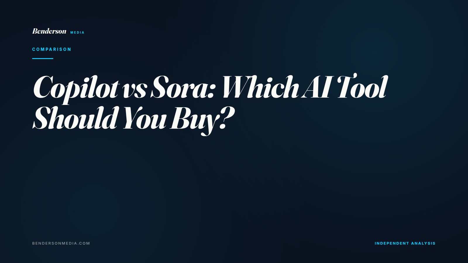 Copilot vs Sora: Which AI Tool Should You Buy?