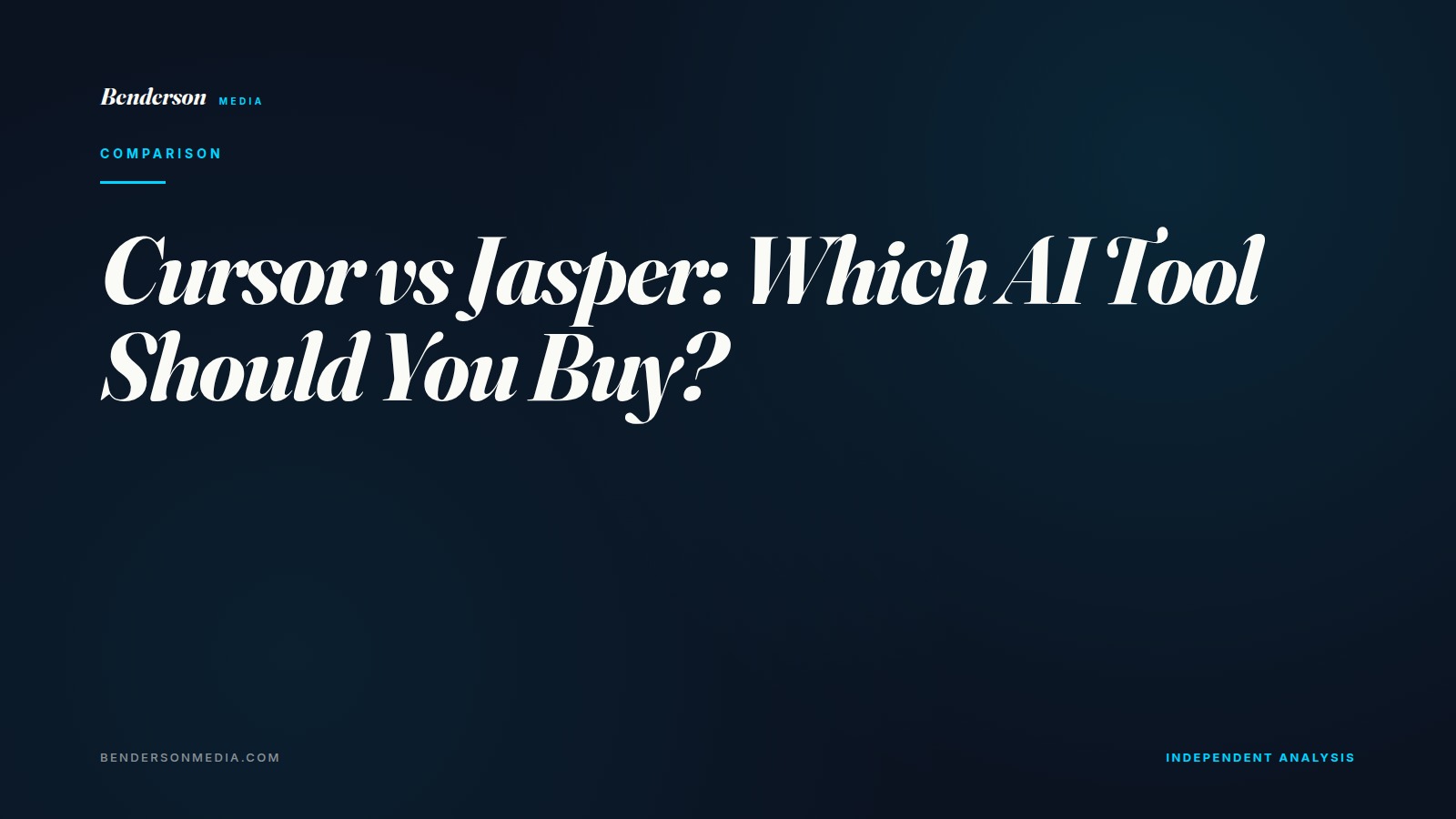 Cursor vs Jasper: Which AI Tool Should You Buy?