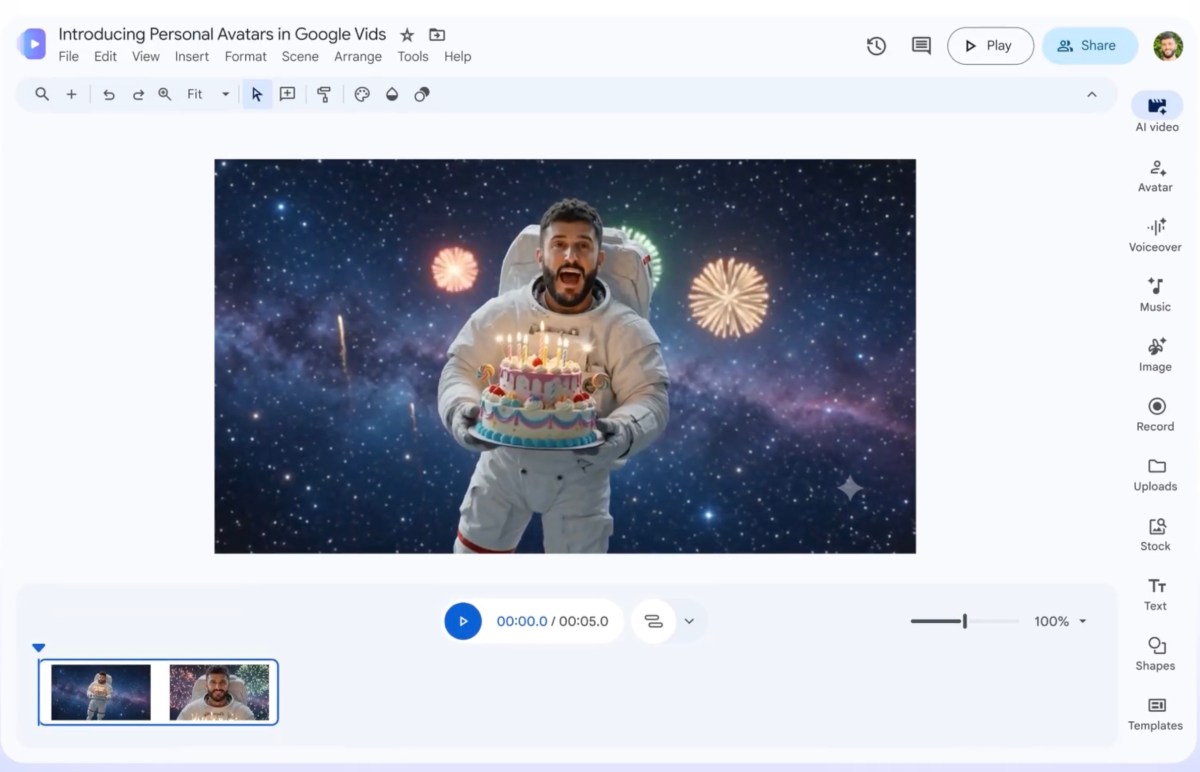 Google Vids Puts Your Face in AI Videos for Free